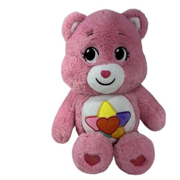 Care Bears Other - Care Bears 2022 Pink True Heart Plush Stuffed Animal Bear with Star Heart Belly